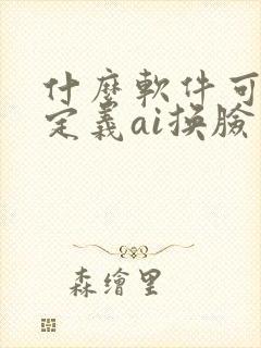什么软件可以自定义ai换脸