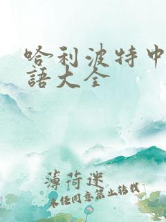 哈利波特中的咒语大全