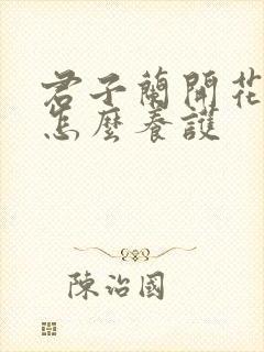君子兰开花期间怎么养护