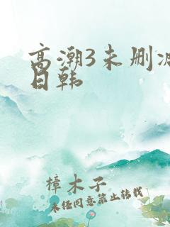高潮3未删减版日韩
