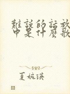 难说的话放在心中是什么歌