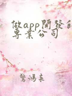 做app开发的专业公司