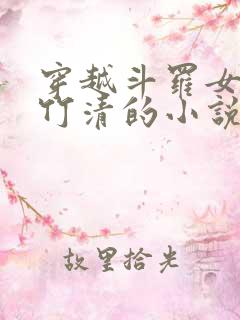 穿越斗罗女主朱竹清的小说