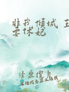 非我倾城 王爷要休妃