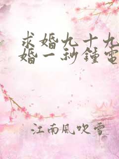 求婚九十九次离婚一秒钟电视剧全集