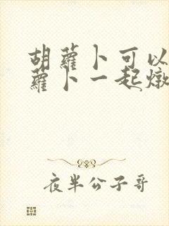 胡萝卜可以和白萝卜一起炖排骨吗