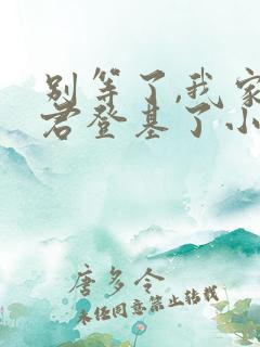 别等了,我家夫君登基了小说