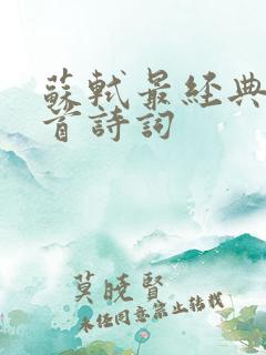 苏轼最经典16首诗词