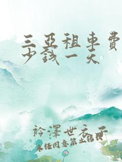 三亚租车费用多少钱一天