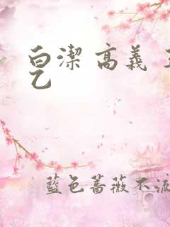 白洁 高义 王乙