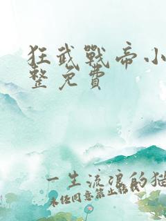 狂武战帝小说完整免费