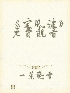 《定风波》全集免费观看