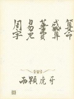 周易华盛算命八字免费算命