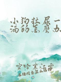 小狗拉尿一滴一滴的怎么办