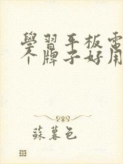 学习平板电脑哪个牌子好用又实惠