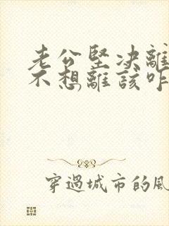 老公坚决离婚我不想离该咋样办