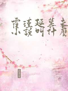 霍瑾延慕未凝的小说叫什么名字