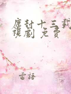 尘封十三载 电视剧 免费