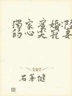 独家蜜婚:陆少的心尖宠妻小说