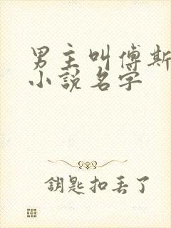 男主叫傅斯年的小说名字