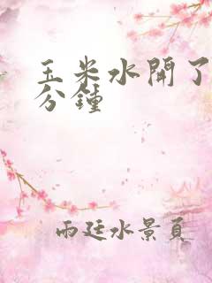 玉米水开了煮几分钟