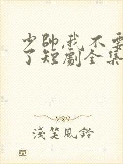 少帅,我不要你了短剧全集免费观看