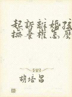 起诉离婚孩子的抚养权怎么判定