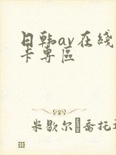 日韩av在线不卡专区