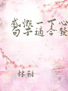 感慨一下心情的句子适合发朋友圈