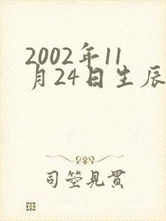 2002年11月24日生辰八字算命