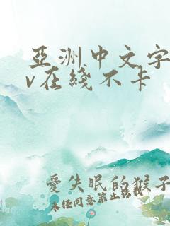 亚洲中文字幕av在线不卡