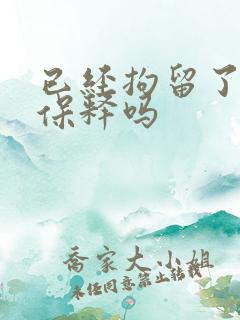 已经拘留了还能保释吗