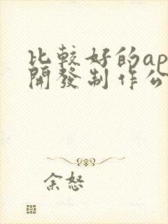 比较好的app开发制作公司