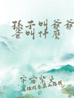 孙子叫爷爷的爸爸叫什么