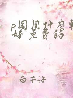 p图用什么软件好 免费的