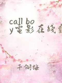 call boy电影在线观看