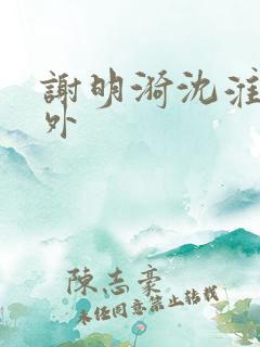 谢明漪沈淮舟番外