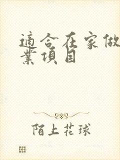 适合在家做的创业项目