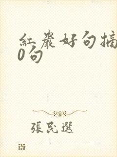 红岩好句摘抄20句