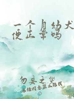 一个月幼犬拉软便正常吗