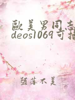 欧美男同志videos1069可播放