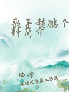 歌手赵鹏个人资料简介