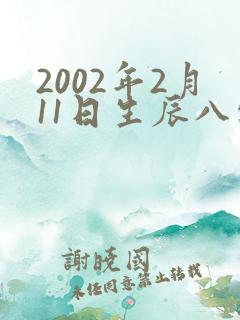 2002年2月11日生辰八字