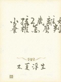 小孩2岁离婚抚养权怎么判