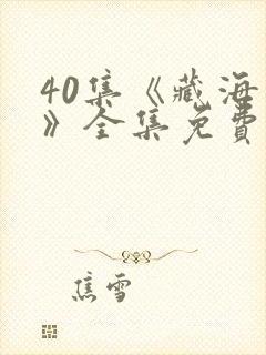 40集《藏海传》全集免费播放