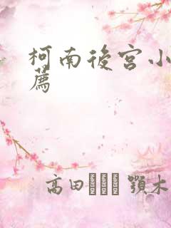 柯南后宫小说推荐