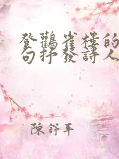 登鹳雀楼的后两句抒发诗人登楼时的什么