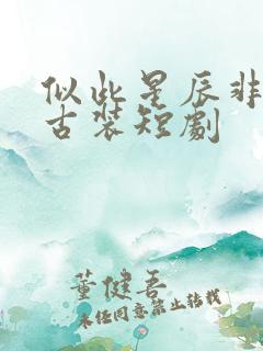 似此星辰非昨夜古装短剧