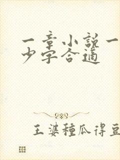 一章小说一般多少字合适