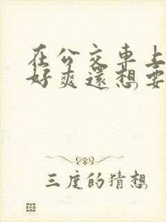 在公交车上被插好爽还想要嗯嗯啊啊
